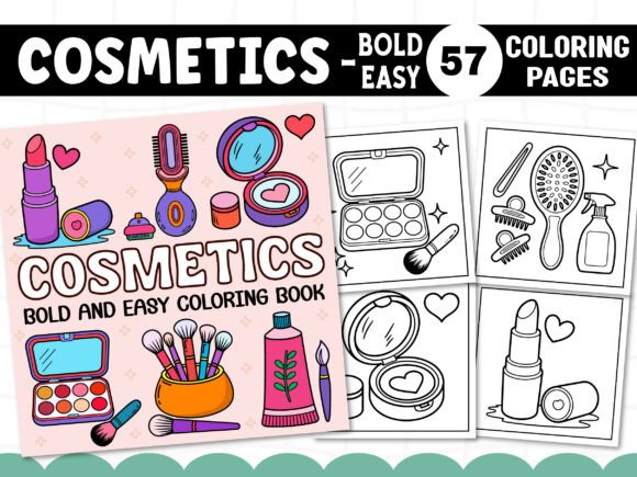 Bold and Easy Cosmetics Coloring Pages