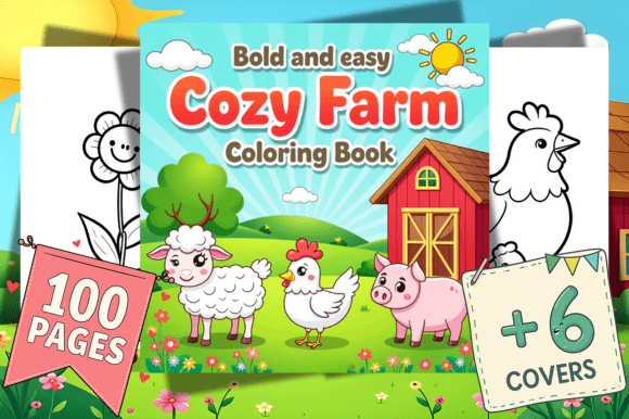 Bold and Easy Cozy Farm Coloring Pages