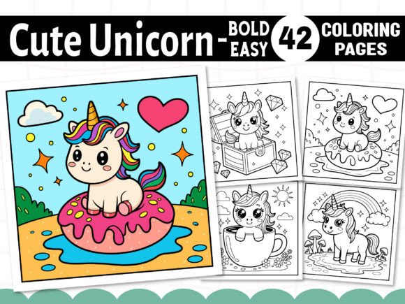 Bold and Easy Cute Unicorn Coloring Book: A Strategic Tool for Creativity and Productivity