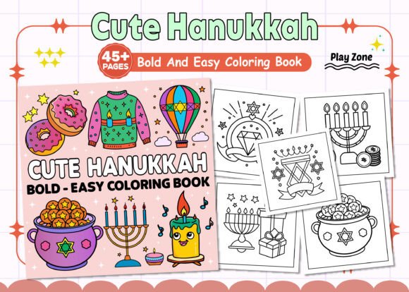Bold Easy Cute Hanukkah Coloring Pages: A Creative and Educational Resource for All Ages