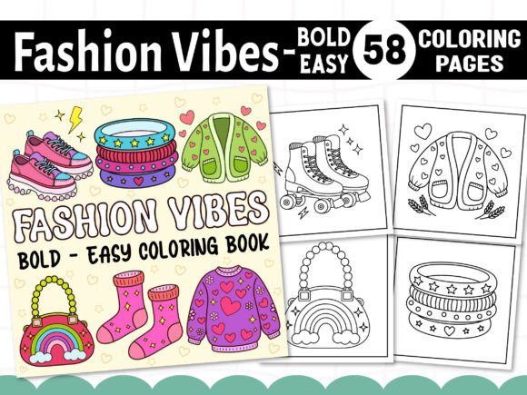 Bold Easy Fashion Vibes Coloring Book