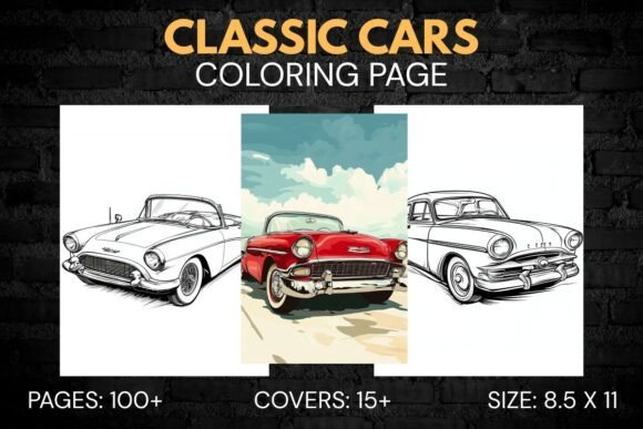 Classic Cars Coloring Book for Adults: A Fusion of Nostalgia and Creativity in the Modern Age