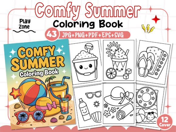 Comfy Summer Coloring Pages for Kids: A Creative Escape for Young Minds
