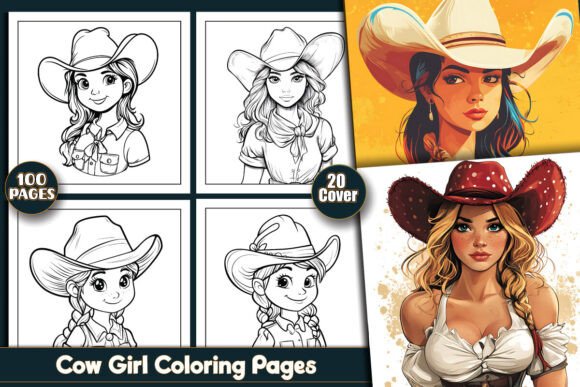 Cow Girl Coloring Pages for Creative Entrepreneurs