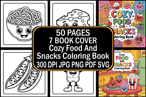 Cozy Food and Snacks Coloring Book: A Creative Escape for Adults
