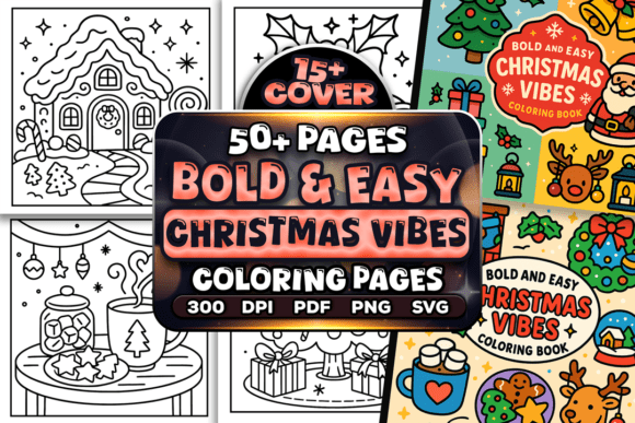 Easy Christmas Vibes Coloring Pages: A Festive Creative Escape