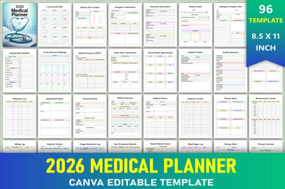 Editable 2026 Medical Planner