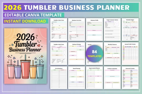 Editable 2026 Tumbler Business Planner