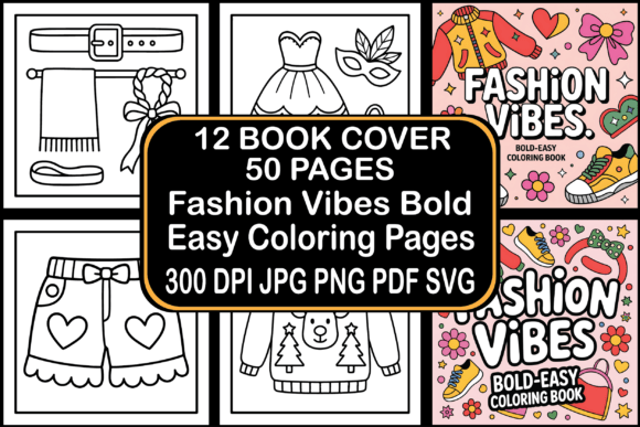 Fashion Vibes Bold Easy Coloring Pages