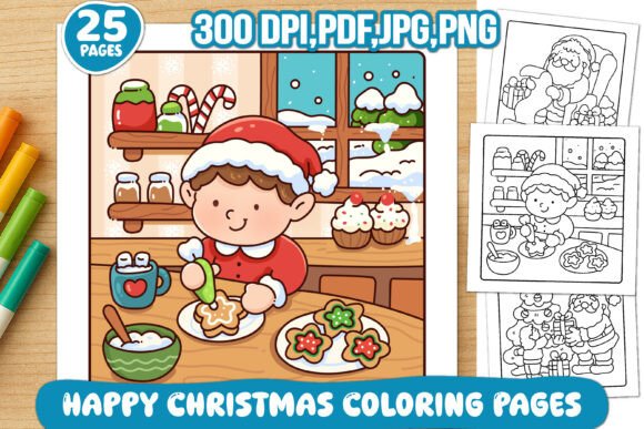 Happy Christmas Coloring Pages