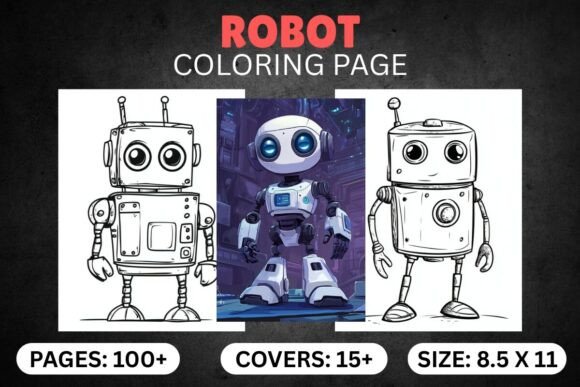 Robot Coloring Book Pages for Kids