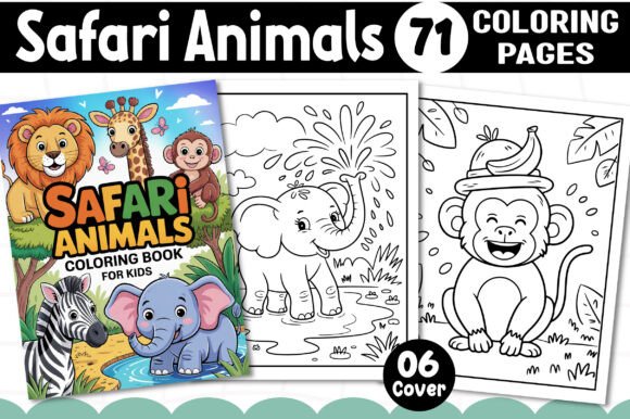 Safari Animals Coloring Pages for Kids