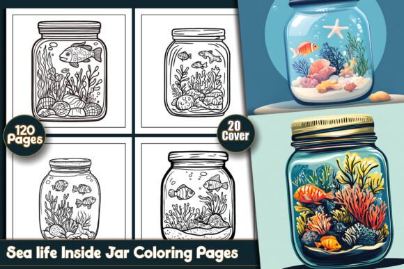 Sea Life Inside Jar Coloring Pages: A Unique Creative Resource for Artists and Entrepreneurs
