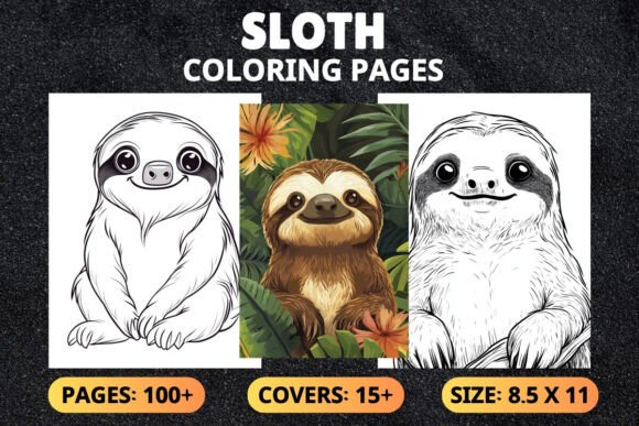 Sloth Coloring Pages for Kids
