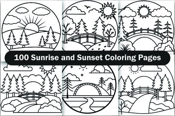 Sunrise and Sunset Coloring Pages for Adults: A Creative Escape in Every Shade