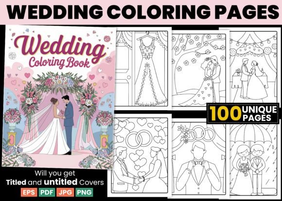 Wedding Coloring Book Pages: A Creative Resource for Artists and Publishers