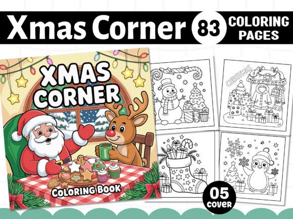 Xmas Corner Coloring Pages for Adults: A Creative Escape for the Holidays